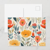 Colorful Flower Art Briefkaart (Voorkant / Achterkant)