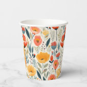 Colorful Flower Art Papieren Bekers (Achterkant)