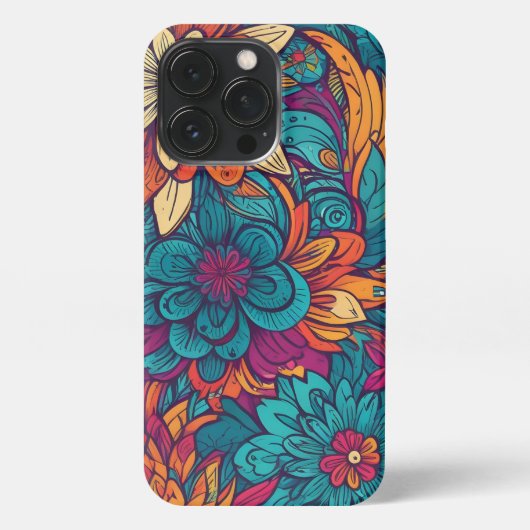 Colorful Flower Iphone Case iPhone Hoesje (Achterkant)