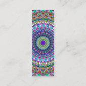 Colorful Flower Mandala Mini Visitekaartje (Achterkant)