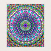 Colorful Flower Mandala Visitekaartjes (Binnenkant ongevouwen)