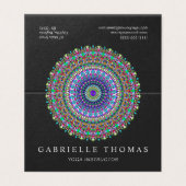 Colorful Flower Mandala Visitekaartjes (Buitenkant ongevouwen)