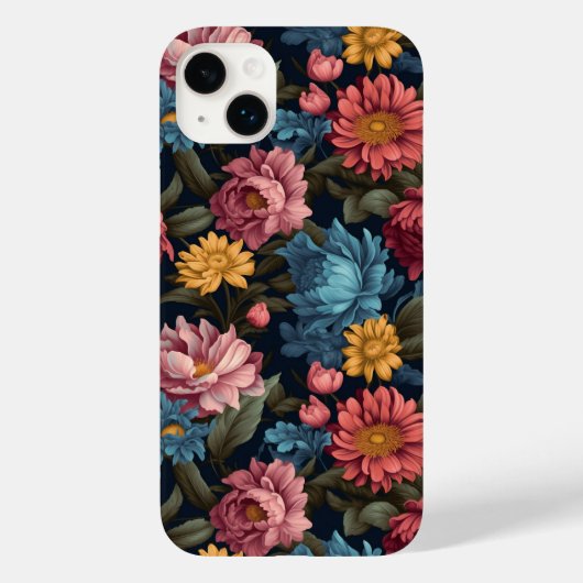 Colorful Flower Pattern Case-Mate iPhone Case (Achterkant)