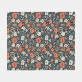 Colorful Flower Pattern Fleece Deken (Voorkant (Horizontaal))