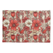 Colorful Flower Pattern Kussensloop (Achterkant)