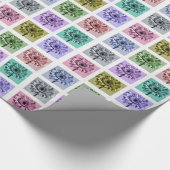 Colorful Flower Pop Art Pattern Cadeaupapier (Hoek)