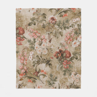 colorful flowers background. watercolor Illustrati Fleece Deken