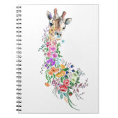 Colorful Flowers Bouquet Giraffe Notitieboek (Voorkant)