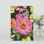 Colorful Flowers Briefpapier (Staand voorkant)