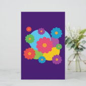 Colorful Flowers Briefpapier (Staand voorkant)