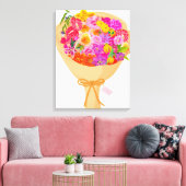 Colorful Flowers Canvas Print (Insitu (Woonkamer))