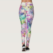 Colorful Flowers Collage Leggings (Achterkant)
