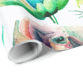 Colorful Flowers Collage Seamless Patroon Cadeaupapier (Rol Hoek)