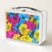 Colorful Flowers, Daisies - Blue Yellow Pink (Voorkant)