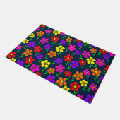 Colorful Flowers Floral Pattern Deurmat (Schuin)