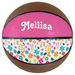 Colorful Flowers Girly Custom  Basketbal