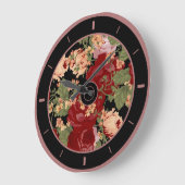 Colorful Flowers Illustration Collage Grote Klok (Hoek)