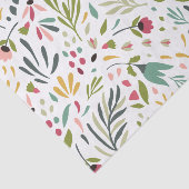 Colorful Flowers & Leafs Pattern Tissuepapier (Detail)