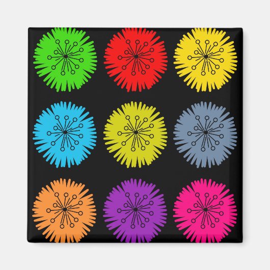 Colorful Flowers Magneet (Voorkant)