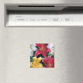 Colorful Flowers Magnet Magneet (Insitu (Vaatwasser))