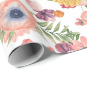 Colorful Flowers Patroon Cadeaupapier (Rol Hoek)