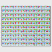 Colorful Flowers Pattern Wrapping Paper Cadeaupapier (Vlak)