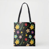 Colorful Flowers Waterverf Cute Draagtas (Voorkant)