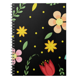 Colorful Flowers Waterverf Cute Notitieboek