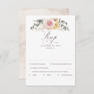 Colorful Foliage Boho Wedding RSVP