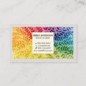 Colorful Foliage Pattern | Natuurlijke Visitekaartje (Achterkant)
