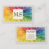 Colorful Foliage Pattern | Natuurlijke Visitekaartje (Voorkant / Achterkant)