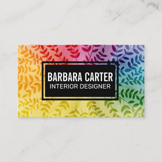 Colorful Foliage Pattern | Natuurlijke Visitekaartje (Voorkant)