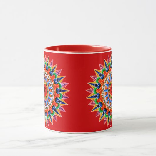 Colorful Folklore Design Mok (Midden)