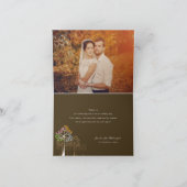 Colorful Four Seasons Trees Dank u Kaart nota neme (Binnen)