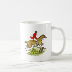 Colorful Fox Hunting Horseback Rider Koffiemok