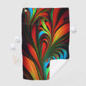 Colorful Fractal Flowers Golfhanddoek (Insitu)