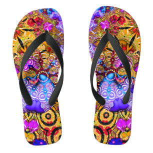 Colorful Fractal Hodgepodge Teenslippers