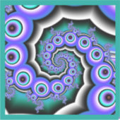 Colorful Fractal Pearls Art Design Sticker (Voorkant)