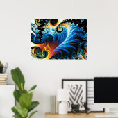 Colorful Fractal Poster (Thuiskantoor)