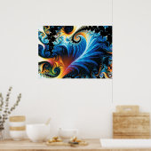 Colorful Fractal Poster (Keuken)