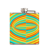 Colorful fractal psychedelic custom heupfles (Achterkant)