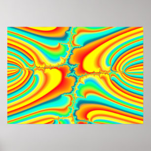 Colorful fractal psychedelic custom poster