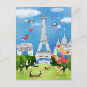 Colorful France Briefkaart