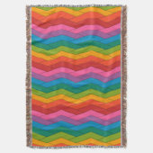 Colorful Fringel Throw Blanket Deken (Voorkant Verticaal)
