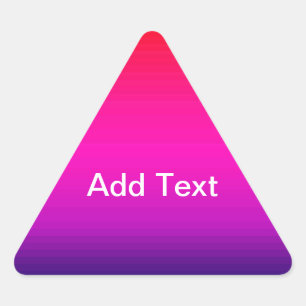 Colorful Fun Custom Name Photo Trendy Driehoek Sticker