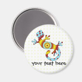 Colorful Fun Gecko Lizard Magneet (Voorkant / Achterkant)