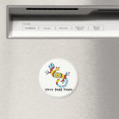Colorful Fun Gecko Lizard Magneet (Insitu (Vaatwasser))