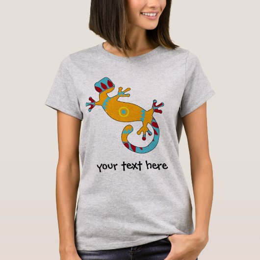 Colorful Fun Gecko Lizard T-shirt (Voorkant)
