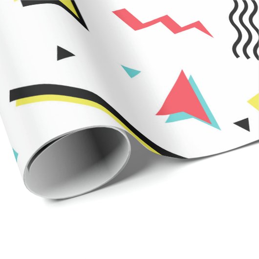 Colorful Fun Memphis Pattern Cadeaupapier (Rol Hoek)