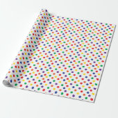Colorful Fun Polka Dots Cadeaupapier (Uitgerold)